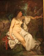 Gustave Courbet Bather Sleeping by a Brook oil painting artist